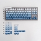 Mist Blue Full PBT Gradient Blue Dip-dye Keycaps Set Doubleshot Backlit OEM Profile for Cherry MX Mechanical Keyboard